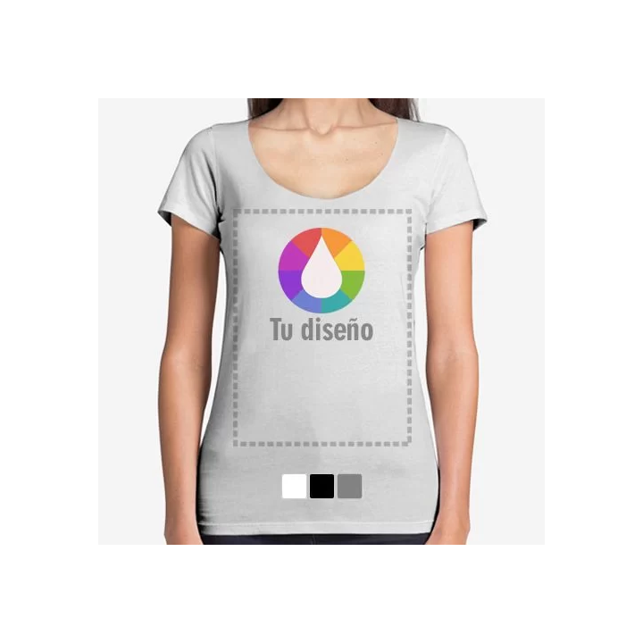 Camiseta personalizada cuello abierto