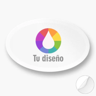 Pegatinas personalizadas ovaladas