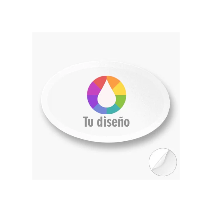Pegatinas personalizadas ovaladas